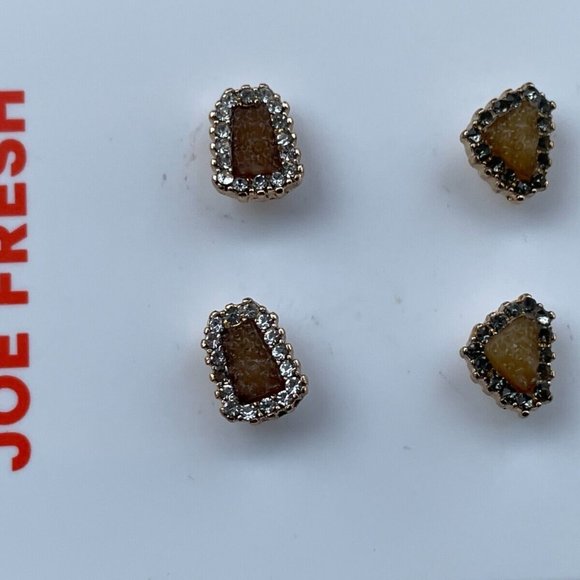 Joe Fresh Women Earrings Stud Ear Jewelry Set of 2 Earrings New - Picture 8 of 9